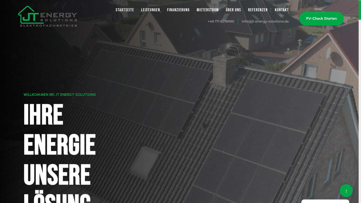 Website-Launch für JT Energy Solutions